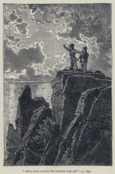"Over dem lød den usynlige hellige klokken" (gravering) av Jean Edouard Dargent