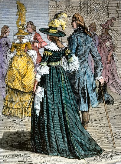 Parisisk mote av Jean Edouard (1824-99) Dargent