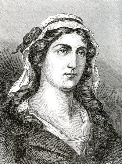 Den franske revolusjonen 1789-1799 Charlotte Corday d'Armont og attentatet på Jean Paul Marat av Jean Edouard (1824-99) Dargent
