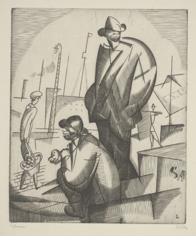 Schwarze Hafenarbeiter von Jean Emile Laboureur