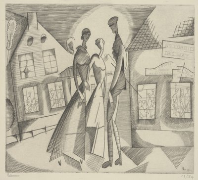 Abend im Dorf von Jean Emile Laboureur