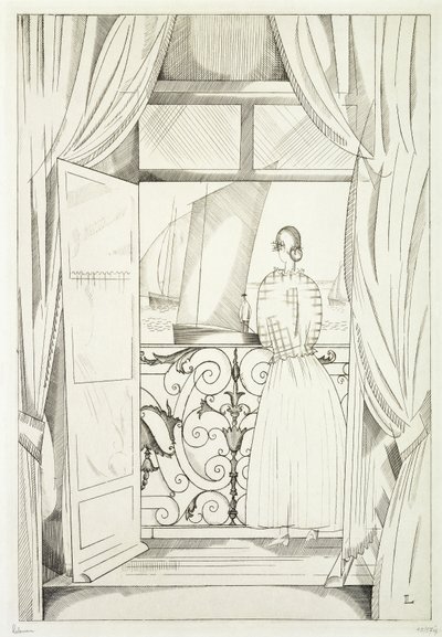 Der Balkon über dem Meer von Jean Emile Laboureur