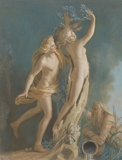 Apollo og Daphne, etter Lorenzo Berninis Marble Group i Galleria Borghese, Roma Apollo og Daphne, etter Lorenzo Berninis marmorgruppe i Galleria Borghese, Roma av Jean Étienne Liotard