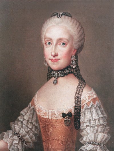 Infanta Maria Ludovica, datter av Charles III av Spania og kone til Leopold II (1747-92) den hellige romerske keiseren og storhertugen av Toscana av Jean Étienne Liotard