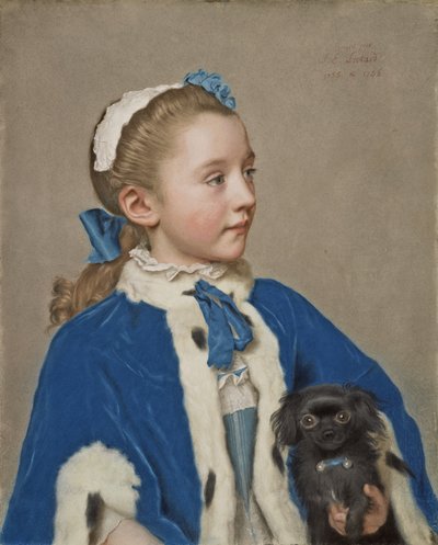 Porträt von Maria Frederike van Reede-Athlone im Alter von sieben Jahren von Jean-Étienne Liotard