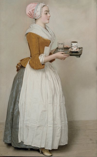 Sjokoladejenta La Belle Chocolatière de Vienne, ca. 1745 av Jean Étienne Liotard