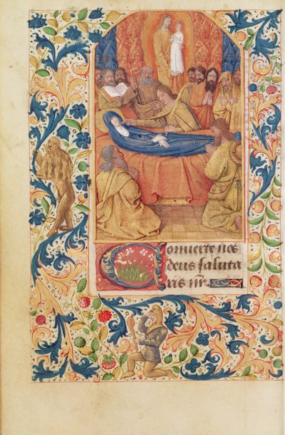 Ms Latin 13305 fol.88v The Death of the Virgin, fra 