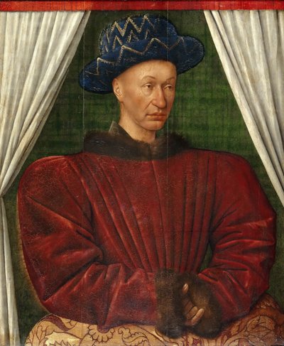 Portrett av kong Charles VII av Frankrike, 1445-1450 av Jean Fouquet