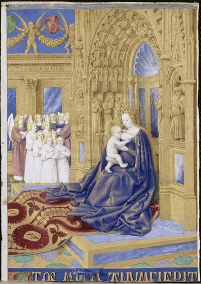 The Virgin and Child tronet Hours of Étienne Chevalier av Jean Fouquet