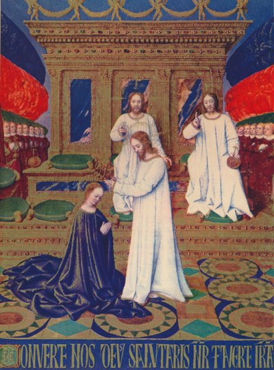 The Virgins Coronation, c1455, 1939 av Jean Fouquet