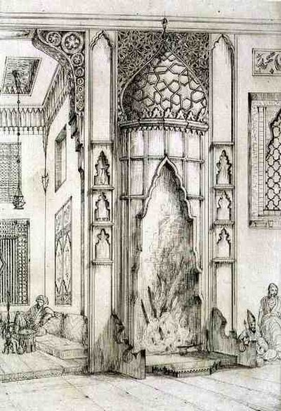 Peis i Palace of the Seven Towers, i Isfahan, fra 