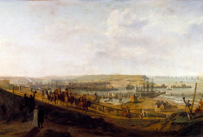 Keiser Napoleon I besøker Boulogne-leiren i juli 1804 Maleri av Jean Francois Hue (1751-1823) 1804 Søn. 1,9x2,26 m av Jean Francois Hue