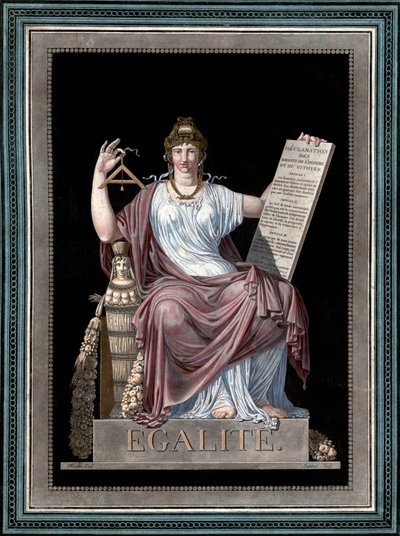 Likhet - gravering av Jean Francois (Jean-Francois) Janinet (1752-1814) - Allegorie de l
