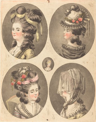 frisyremodeller av Jean Francois Janinet