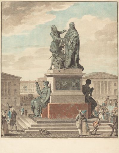 Prosjekt for et monument som skal reises for kongen, 1790. av Jean Francois Janinet