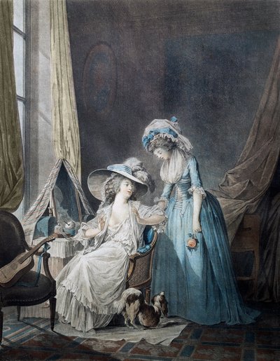 Den vanskelige bekjennelsen - Gravering av Janinet av Jean Francois Janinet