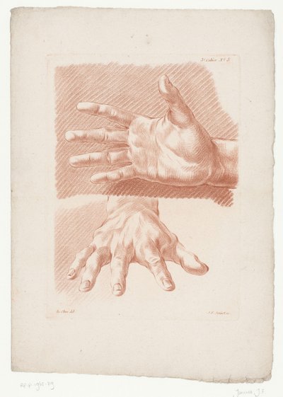 To hender Komposisjoner med menneskelige kroppsdeler (serietittel) IIIe Cahier de Principes de Dessins d