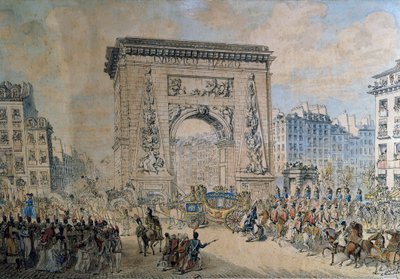 Innføring av Pius VII (pave Luigi Barnabas Chiaramonti under navnet Pius VII eller Pius VII). av Jean Francois Leleu