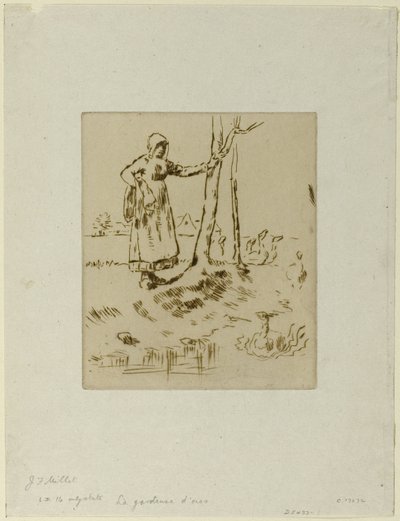 En jente som passer gjess av Jean Francois Millet