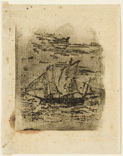 Et fartøy under seil av Jean Francois Millet