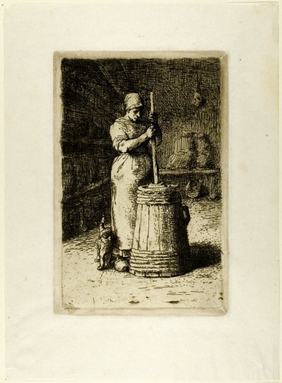 En kvinne som kjerrer av Jean Francois Millet
