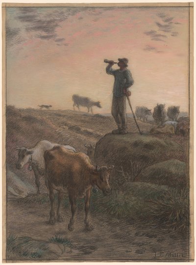 Kaller hjem kuene av Jean Francois Millet