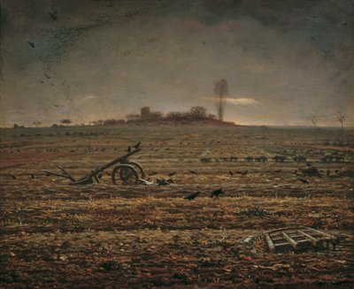 Chailly-sletten med harv og plog av Jean Francois Millet