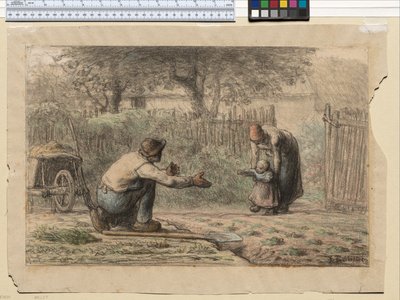 Første skritt, ca. 1858-66 av Jean Francois Millet