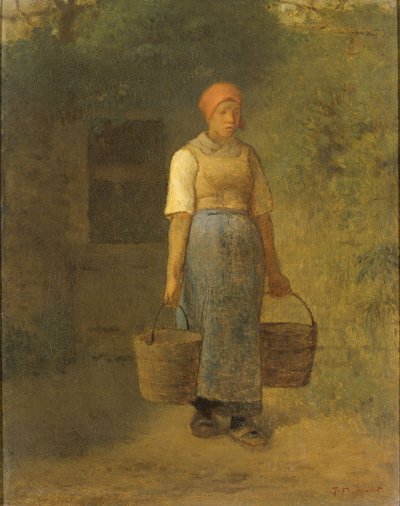 Pike som bærer vann, ca. 1855-60 av Jean Francois Millet