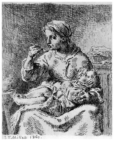 Grøten, 1861 1924 av Jean Francois Millet