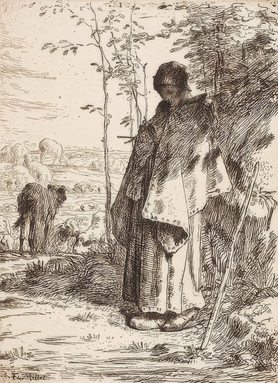 La Grande Bergère (Hyrdinnen). 1862 av Jean Francois Millet
