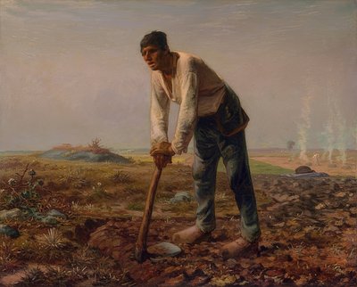 Mann med hakke. 1860-1862 av Jean Francois Millet