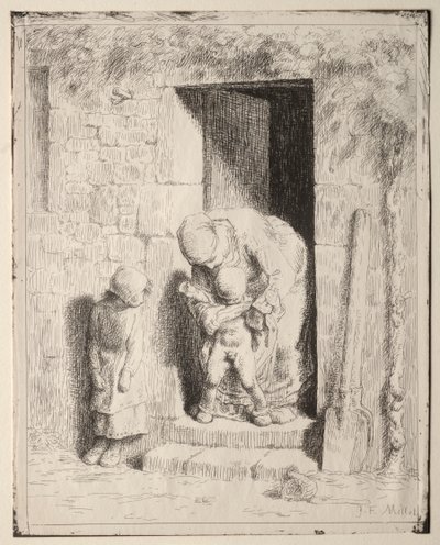 Mors forholdsregler. av Jean Francois Millet