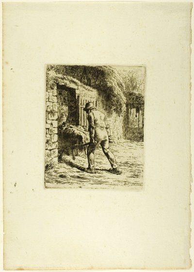 Bonde med trillebår av Jean Francois Millet