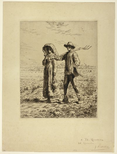 Bønder går på jobb av Jean Francois Millet