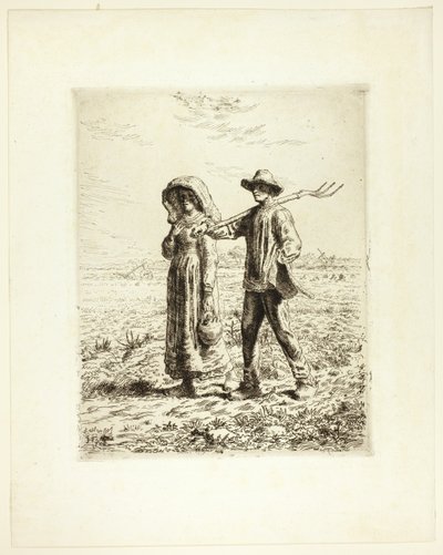 Bønder går på jobb av Jean Francois Millet