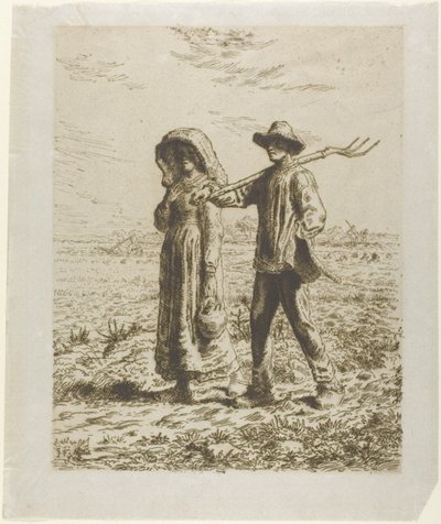Bønder går på jobb av Jean Francois Millet