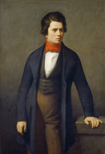 Portrett av Leconte de Lisle 1818-1894 av Jean Francois Millet