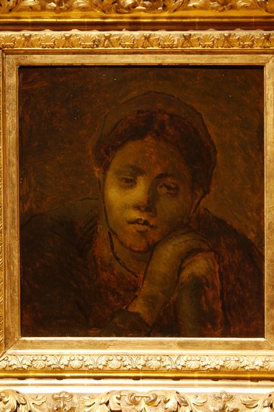 Hyrde hviler på stokken sin, 1872 av Jean Francois Millet