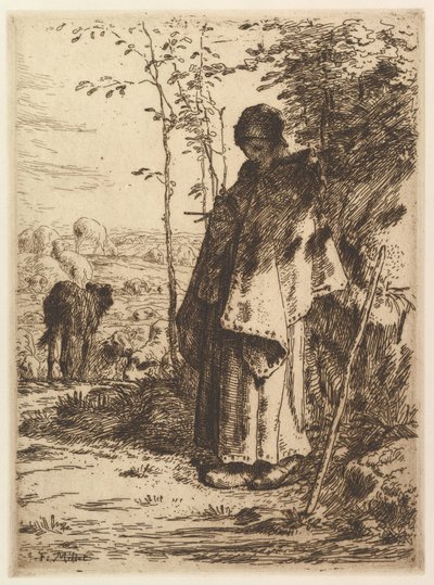Hyrdestrikking, 1862. av Jean Francois Millet