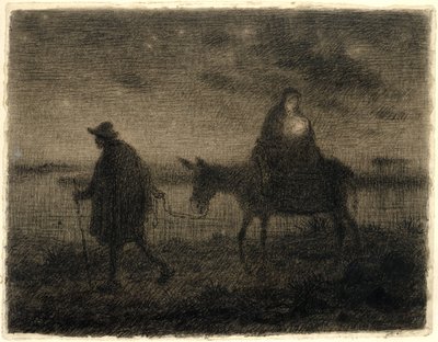 Flukten inn i Egypt, ca. 1864 av Jean Francois Millet