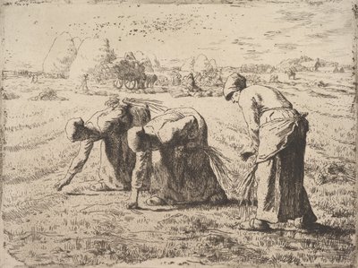 The Gleaners, ca. 1855-56 (etsing på chine collé) av Jean Francois Millet