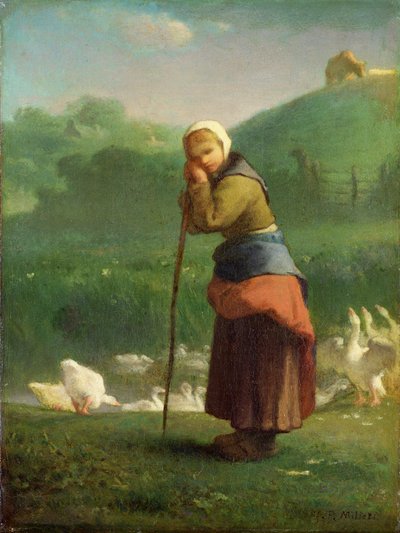 Das Gänsemädchen von Gruchy von Jean-Francois Millet