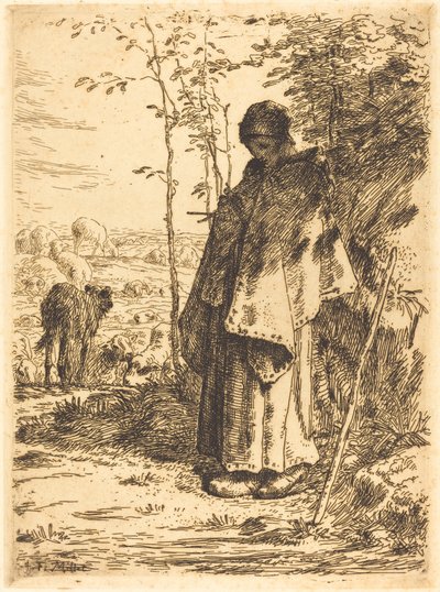 Den store gjeterinnen (La grande bergere) av Jean Francois Millet