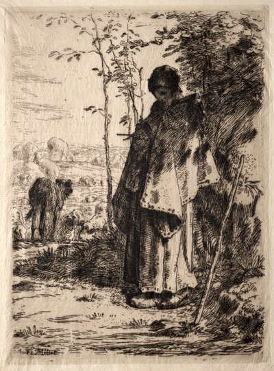 Den store gjeterinnen av Jean Francois Millet