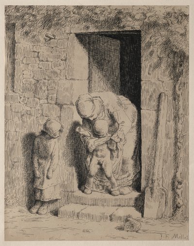 Mors forholdsregel. av Jean Francois Millet
