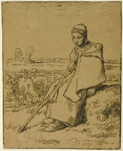 Gjeterinnen av Jean Francois Millet