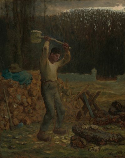 Vedhuggeren, 185866. av Jean Francois Millet