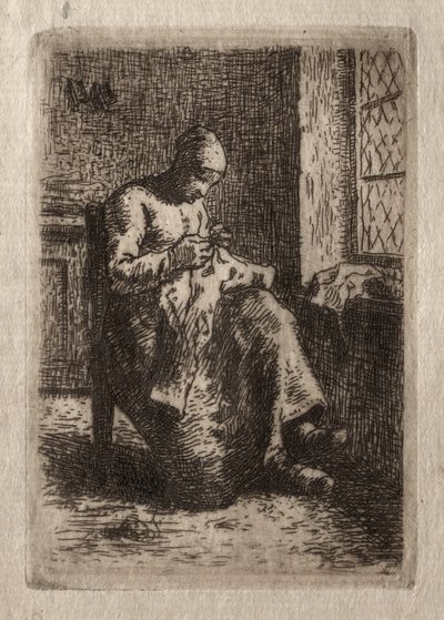 Kvinne sying av Jean Francois Millet