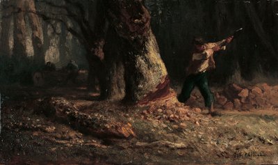 Vedhogger i skogen av Jean Francois Millet